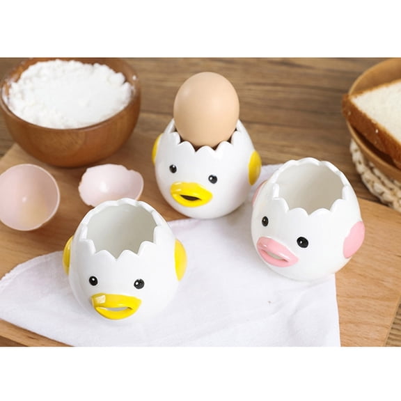 Cute Duck Egg White Yolk Separator - Ceramic Kitchen Tool for Baking, Food-Grade & Easy to Clean