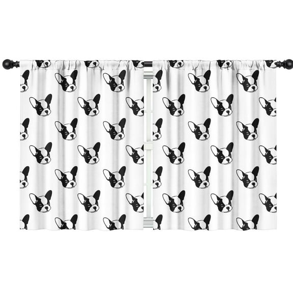 Blackout Kids Curtains,Cute Bulldog Childrens Insulated Curtains Set Of 2,Bedroom Essentials,Toddler Room Decor 42"x54"(106x137cm)