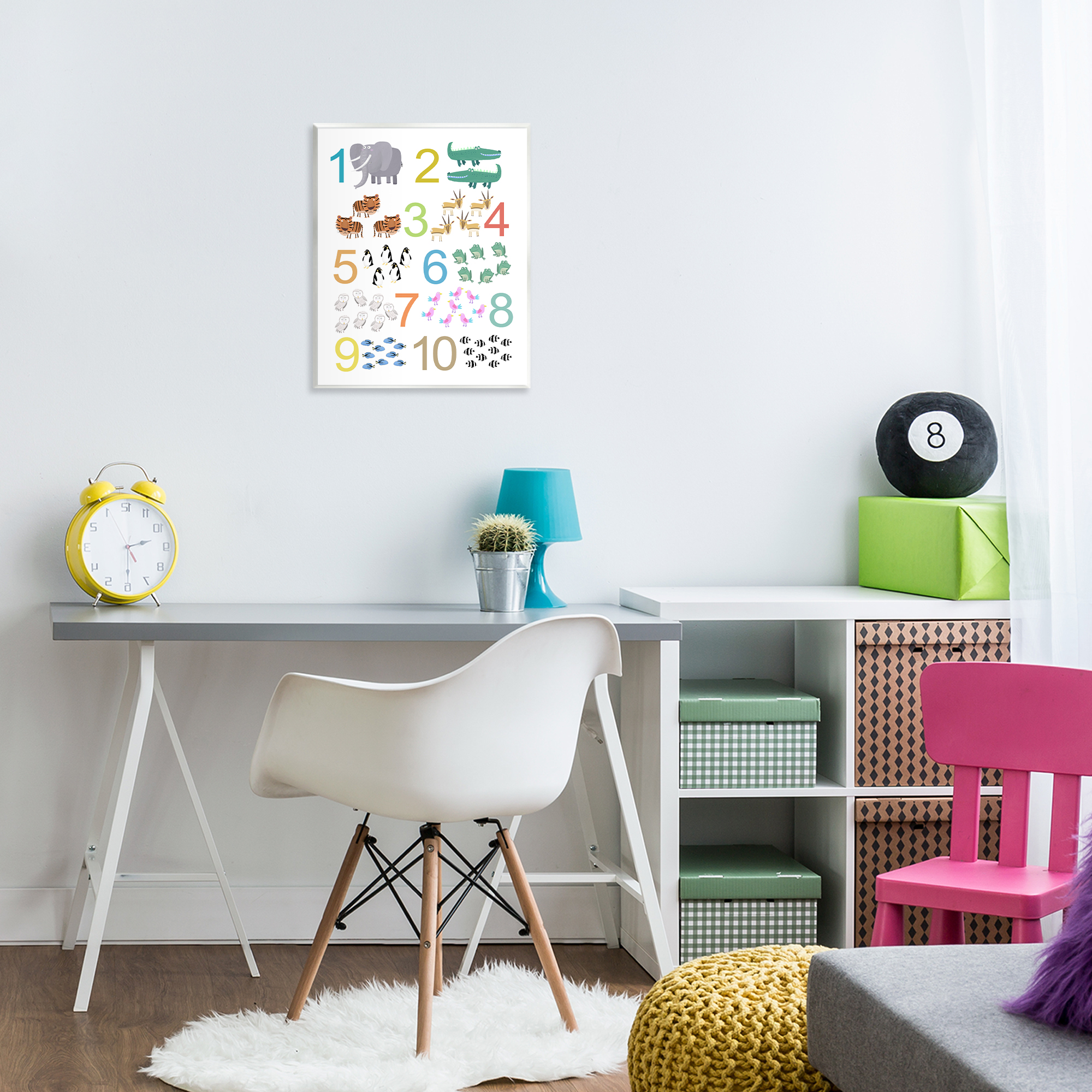 Kid's Counting Animals Wall Plaque Art, design by Carla Daly