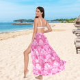 thumbnail image 5 of Women Sarong Wraps Pink Abstract Shells Swimsuit Beach Pareo Bikini Coverups Skirt M, 5 of 7