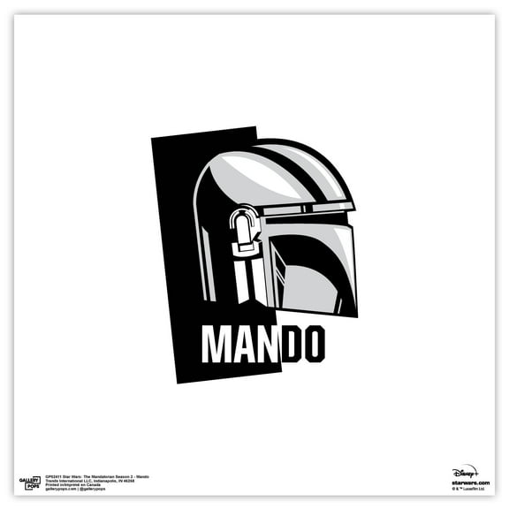 Gallery Pops Star Wars: The Mandalorian Season 3 - Mando Wall Art, Unframed Version, 12" x 12"