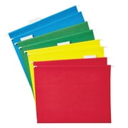 Pen + Gear Assorted Hanging File Folder, Letter Size, Assorted Colors, 25/BX