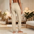 thumbnail image 7 of Womens Cargo Joggers Casual Pants with Multi-Pockets Women's Joggers,Drawstring, Solid Color, Elastic Waist, High Rise,Running,Yoga Gym,Workout Wear,Casual, 7 of 7