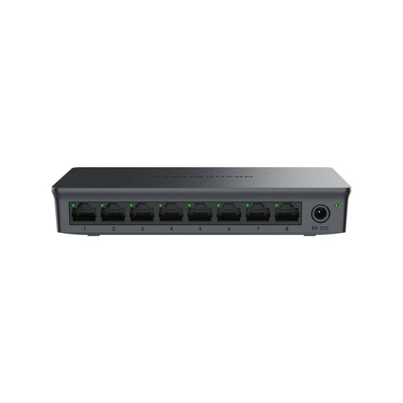 Grandstream GWN7701 | 8-Port Gigabit Ethernet Unmanaged Network Switch | Plug & Play | Desktop/Wall-Mount | Plastic Case