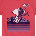 thumbnail image 3 of Peanuts - Snoopy Woodstock Ski Stripes - Toddler And Youth Short Sleeve Graphic T-Shirt, 3 of 6
