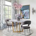 thumbnail image 2 of TOV Furniture Chaise de Salle à Manger en Velours Moderne Rocco 19" Gris/noir, 2 of 6