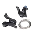 thumbnail image 2 of 1 par de palancas de cambio de bicicleta palanca de cambios de pulgar con Cables palanca de cambios de velocidad para accesorios de bicicleta plegable, 2 of 8