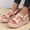 Pink, variant on UP to 65% off Sandals for Women, Xunlbb Women's Fashion Casual Summer New Style Solid Color Thick Bottom Beach Fish Mouth Wedge Sandals(Black,Size:36)
