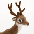 thumbnail image 3 of Miniature Lifelike Deer Doll Kids Children Toy Gift Xmas Ornament Home Decor Standing Dark Brown style 3, 3 of 7