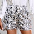 thumbnail image 2 of Comfortable Shorts for Women, Sports Shorts for Women,Sequin Party Shorts for Women Elegant Glitter Evening Wear Comfortable High Waist Nightclub Outfit, 2 of 6