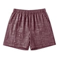 thumbnail image 4 of Kvture Women's Casual Wide Leg Shorts with Pockets Vintage Elastic Waist Striped Pattern Short Pants for Women XXL, 4 of 6