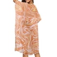 thumbnail image 4 of HELLHERO Tropical Vacation Swirl Abstract Kimono Cover-Up - Lightweight Breathable Loose Fit Bathing Suit Cover Up for Beach & Pool, 4 of 6