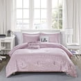 thumbnail image 3 of Zoey Metallic Triangle Print Comforter Set Purple/Silver Twin/Twin XL, 3 of 4