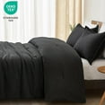 thumbnail image 5 of Ultra Soft Waffle Weave Comforter Set Twin Size, 2 Pieces Lightweight Breathable Comfy Bedding Set, Comfy Textured 1 Comforter with 1 Pillow Shams, Black, 5 of 6