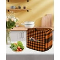 thumbnail image 5 of Black Orange Plaid Stand Mixer Dust Cover with Storage Pocket & Handles, Farmhouse Buffalo Check Gingham Fits All Tilt Head & Bowl Lift Kitchen Appliance Cover Organizer Bag Accessories, 6-8 Quart, 5 of 6