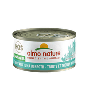(24 Pack) Almo Nature HQS Natural Trout and Tuna in broth Grain Free Wet Cat Food, 2.47 oz. Cans