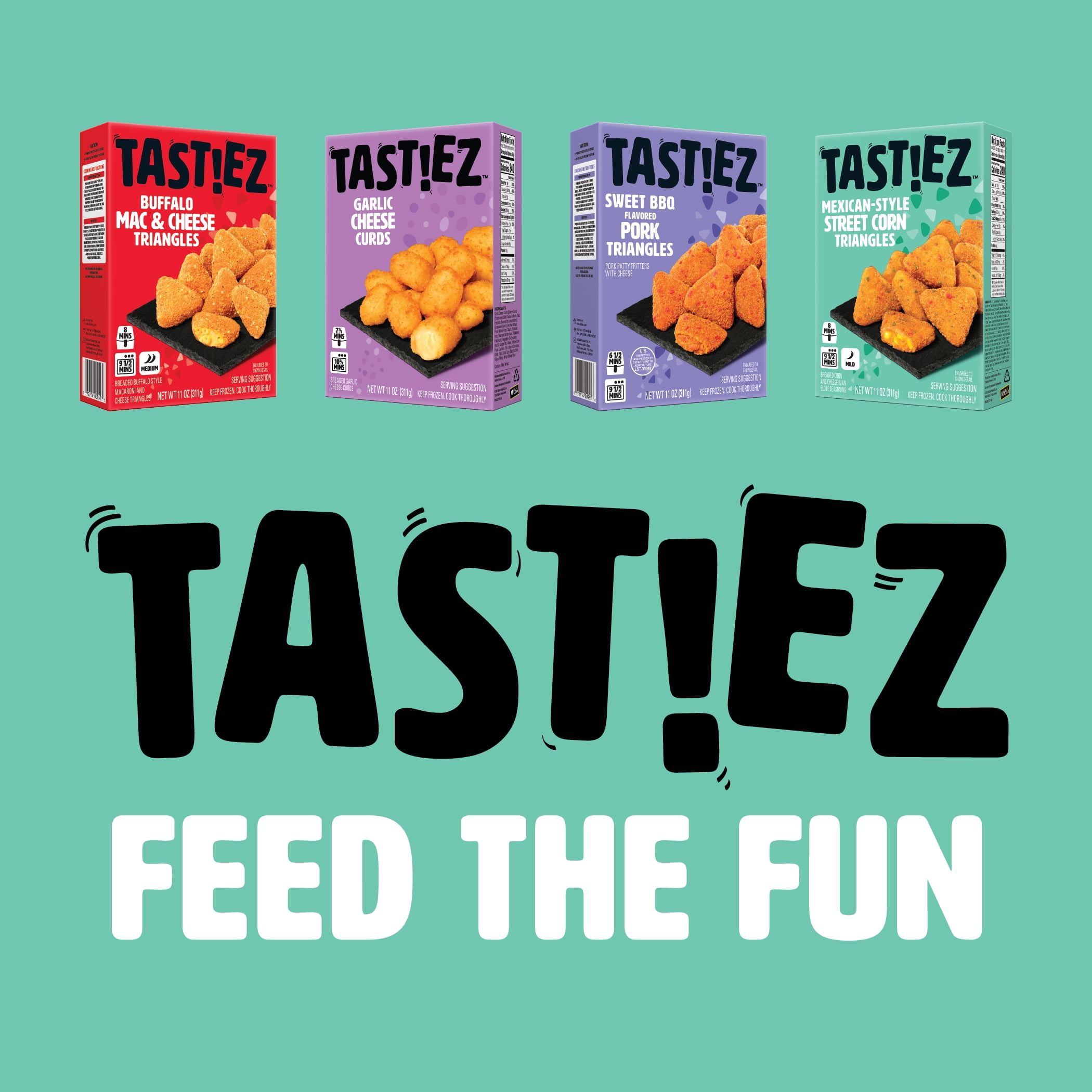 TAST!EZ Breaded Mexican-Style Street Corn Triangles, 11 oz Carton, TASTIEZ Frozen Appetizers