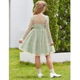 thumbnail image 4 of Arshiner Flower Girl Dress V Back Lace Long Sleeve Tulle Special Occasion Wedding Party Dresses, 4 of 6