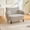 Brown, variant on SOULART 47.64" loveseat sofa, Gray two-seater sofa with ultra-comfortable armrests,and storage pockets, modern sofa for bedroom, small spaces