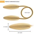 thumbnail image 2 of 4 Pack DIY Twist Curtain Tiebacks Creative Decorative Crystal Drape Tie Backs European Style Random Modelling Curtain Holdbacks for Home & Office Window Blackout & Sheer Drapery (Gold), 2 of 8