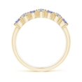 thumbnail image 2 of ANGARA Natural Half Eternity 7 Stone Tanzanite and Diamond Wedding Ring in 14K Yellow Gold for Women (Size-3mm) | December Birthstone, Anniversary, Jewelry Gift for Women | Natural Tanzanite Ring, 2 of 11