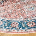thumbnail image 3 of SAFAVIEH Arizona Melany Distressed Polyester Area Rug, Rust/Aqua, 6' x 6' Round, 3 of 7