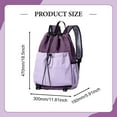 thumbnail image 6 of GARENDE Drawstring Backpack Badminton Backpack Daypack Professional Tennis Racket Bag Racquet Carrying Bag for Pickleball Gym Fitness Pink Purple, 6 of 6