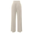 thumbnail image 2 of Liacowi Women Summer Casual Palazzo Pants Elastic High Waisted Wide Leg Long Lounge Trousers Solid Color Loose Flowy Beach Yoga Pants, 2 of 3
