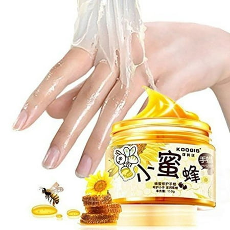 WALFRONT Milk Honey Hand Wax Mask Hand Care Moisturizing Whitening Skin Care Exfoliating Calluses Hand , Hand Wax Mask, Hand Care Wax
