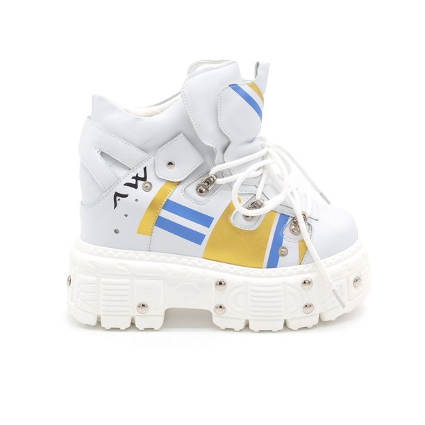 Tenis Sneakers con Plataforma Casual para Mujer Anthony Wang Mangosteen White