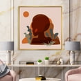 thumbnail image 2 of Designart 'Minimal Silhouette Of African American Woman' Modern Framed Canvas Wall Art Print, 2 of 5