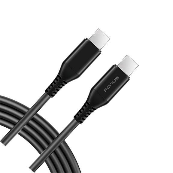 PD Fast Charger Cord 10ft Long USB-C Cable for Nokia G100/G300/G310 5G - Power Wire (Type-C to Type-C) Sync Black