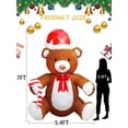 thumbnail image 2 of Oso de Navidad esponjoso Kalolary de 2,1 m, inflable con luz LED, 2 of 7