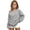 Grey, variant on Girls Solid Color Off Shoulder Sweatshirt Cozy Relaxed Fit Hoodie Knit Top for Everyday Wear 5-14 Years