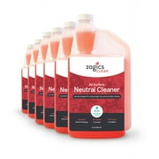 Zogics All Surface Neutral Cleaner, Case of 6 - 32 oz Bottles - Each Bottle Makes up to 16 Gallons - Meets ECOLOGO Standards