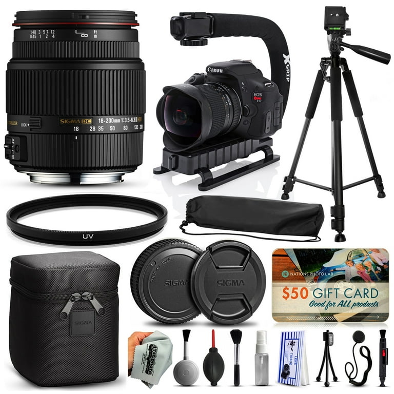 Sigma 18-200mm F3.5-6.3 II DC OS HSM Kits - Walmart.com