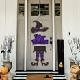 thumbnail image 3 of 3-Piece Hanging Witch Decor Set - Pre-Assembled Door Sign with Hat and Legs Halloween Porch Hanging Kit Party Photo Booth Prop(Purple), 3 of 6
