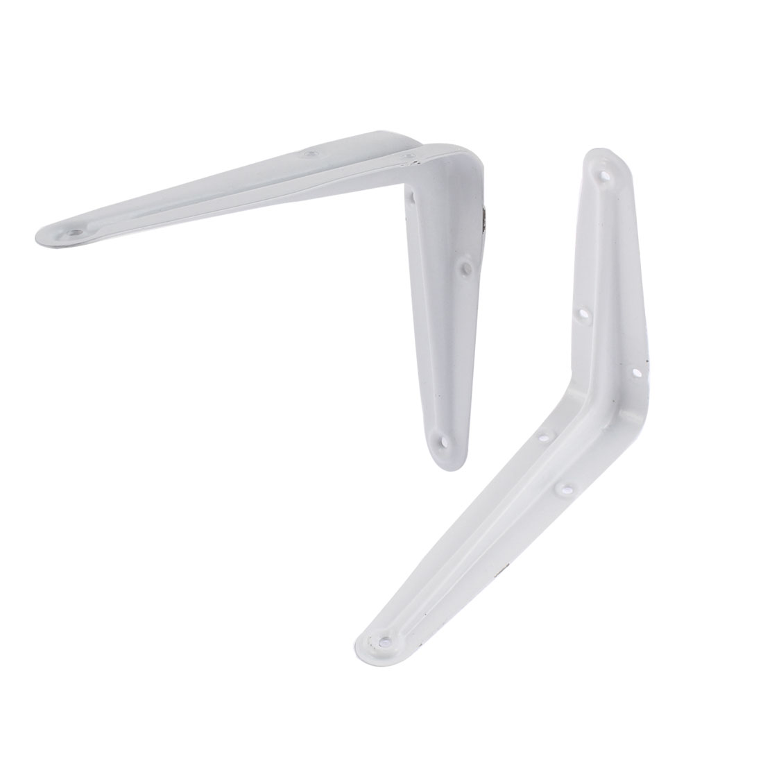 Unique Bargains 6 Inch Length L Shape Baked Enamel Metal Wall Shelf