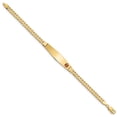thumbnail image 2 of Primal Gold 14 Karat Yellow Gold Medical Soft Diamond Shape Red Enamel Curb Link ID Bracelet, 2 of 3