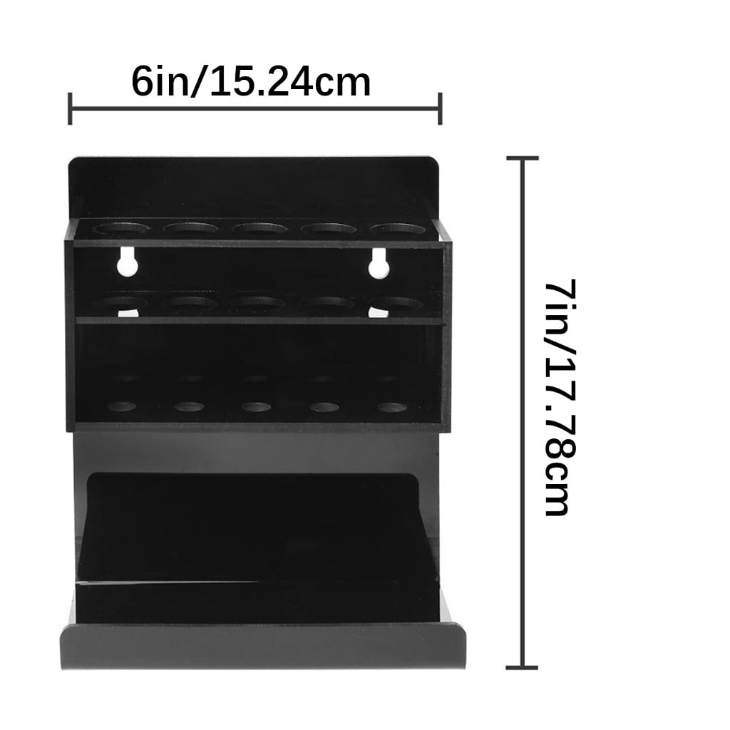 Wall Mounted Acrylic Marker Holder with 10 Slots Sticky Pen Storage Stand Whiteboard Supply Organizers