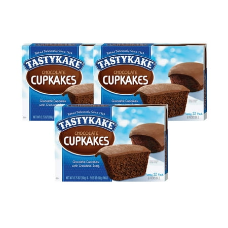 Tastykake Cupkakes in Your Choice of Four Varieties Family Size 12 Pack- A Philadelphia Baking Institution (Chocolate 3 Pack) Tastykake Cupkakes in Your Choice of Four Varieties Family Size 12 Pack- A Philadelphia Baking Institution (Chocolate 3 Pack)