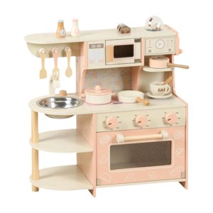 lionlar Wooden Kitchen Playset Kids Play Kitchen for Boys Girls Ages 3-8 Party Favor