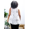 thumbnail image 4 of Women's Plus Size Boho Open Front Crochet Cover Up Sleeveless Shawl Cardigan Vest, White, X-Large/XX-Large, 4 of 7