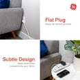 thumbnail image 3 of GE Surge Protector Power Strip, 10 Ft Extension Cord, 6 Outlet Extender, 800 Joules, Flat Plug, Twist-to-Close Safety Covers, ETL Listed, White, 14092, 3 of 4