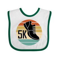 Inktastic 5k Race Running Retro Sunset Runner Boys or Girls Baby Bib