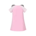 thumbnail image 2 of Robe Fille T-shirt Tunique Éléphant Rayé Manches Courtes Coton Décontracté 8 Ans, 2 of 6