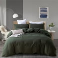 thumbnail image 1 of PinkMemory Army Green Duvet Cover Queen,Washed Cotton Dark Green Bedding Set with Pillowcases Soft Durable Zipper, 1 of 7