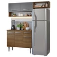 thumbnail image 1 of Cocina Integral Compacta Modular Madesa Emilly 165cm Marrón/Gris, 1 of 5