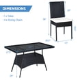 thumbnail image 2 of Gymax 5PCS Patio Wicker Dining Set Outdoor Rattan Furniture Set w/ Cushion, 2 of 9
