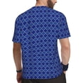 thumbnail image 2 of Wukai Blue Lantern Shapes Print Men's Short-Sleeved Mesh T-Shirt,Quick-Dry Short Sleeve Workout T-Shirt-X-Small, 2 of 8